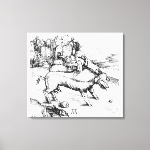 Impressão Em Tela Porco monstruoso