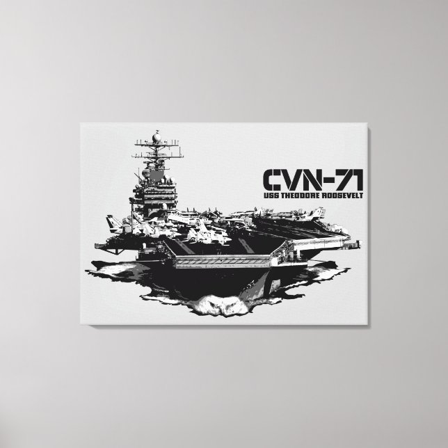 Impressão Em Tela Porta-aviões Theodore Roosevelt Wrappedcanvas (Frente)