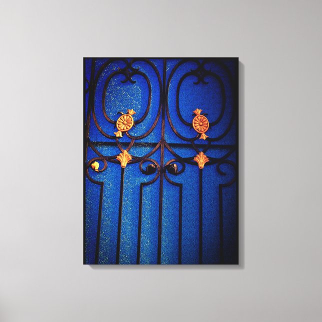 Impressão Em Tela Porta Azul (Frente)