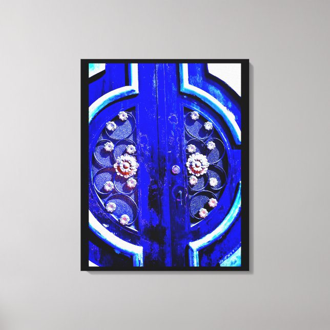 Impressão Em Tela Porta Azul (Frente)