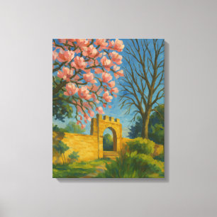 Impressão Em Tela Porta do Flor - Pintura de Jardim Encantada