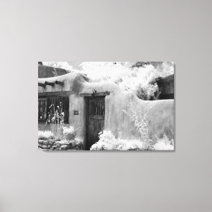 Impressão Em Tela Porta e entrada típica de adobe em Papais noeis F