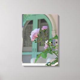 Impressão Em Tela Porta Verde e Rosa - Vinha de Martha