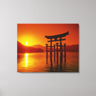 Impressão Em Tela Portão O-Torii, santuário Itsukushima, Miyajima,