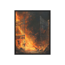 Portas do Inferno - Pintura a Óleo da Vintagem Moo