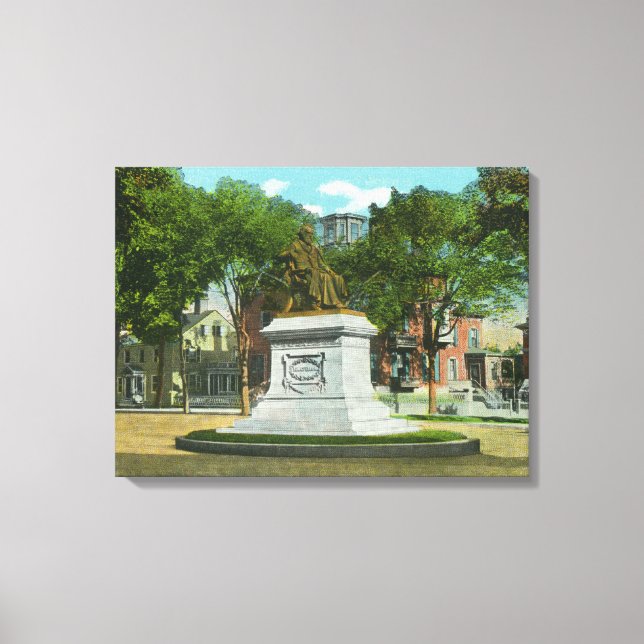 Impressão Em Tela Portland, MaineOverhead View de Portland (Frente)