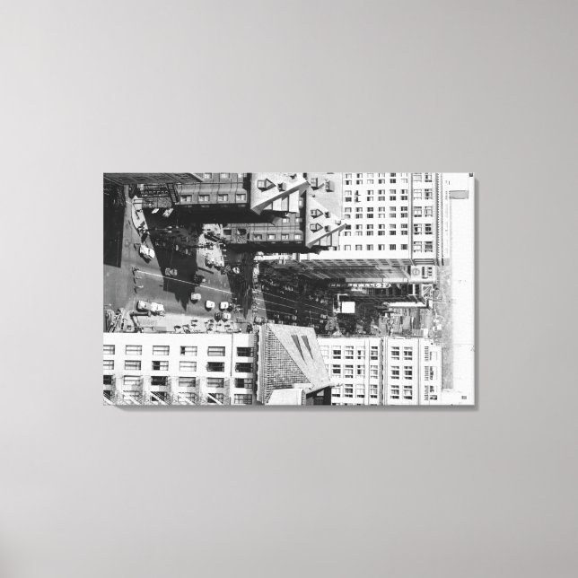 Impressão Em Tela Portland, Oregon City View da Avenida 6 (Frente)