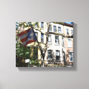 Impressão Em Tela Porto Rico Bandeira Upper West Side Nova Iorque NY