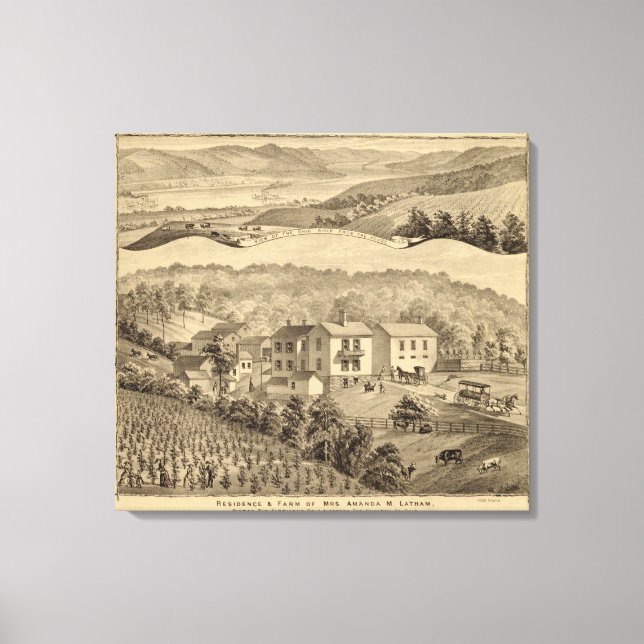 Impressão Em Tela Portsmouth, Ohio (Frente)