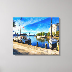 Impressão Em Tela Portsmouth VA Riverfront Seaboard Building