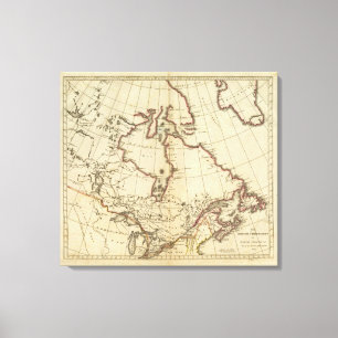 Impressão Em Tela Possessões britânicas em America do Norte