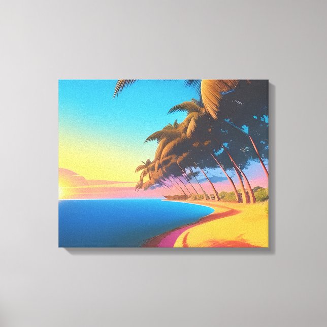 Impressão Em Tela Postal de los 80s (Frente)