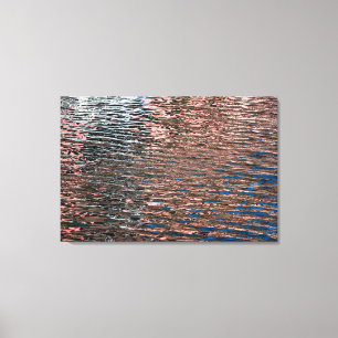 Impressão Em Tela Pôster Abstrato de Reflexos de Água em Cor