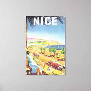 Impressão Em Tela Poster agradável das viagens vintage