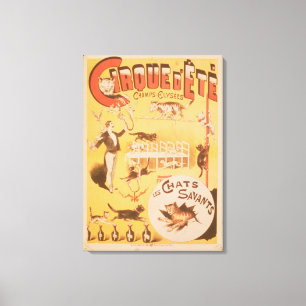 Impressão Em Tela Poster anunciando o Cirque d'Ete no