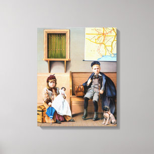 IMPRESSÃO EM TELA POSTER DA ESTRADA DE FERRO, 1898