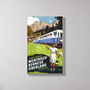 Impressão Em Tela Poster da Viagens vintage restaurada