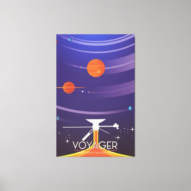 Impressão Em Tela Poster da Voyager Grand Tour Science (Frente)