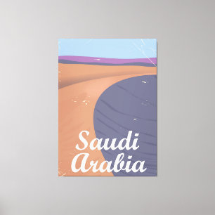 Impressão Em Tela Poster das viagens vintage de Arábia Saudita