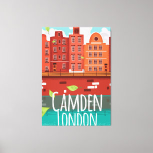 Impressão Em Tela Poster das viagens vintage de Camden, Londres