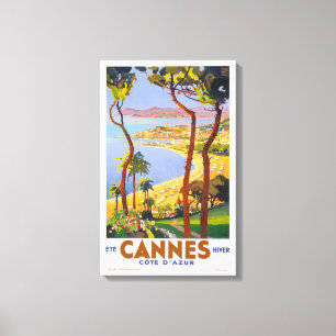 Impressão Em Tela Poster das viagens vintage de Cannes