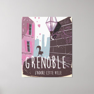 Impressão Em Tela Poster das viagens vintage de Grenoble France