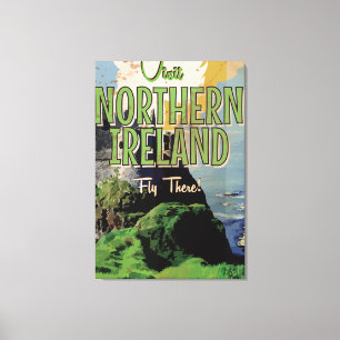 Impressão Em Tela Poster das viagens vintage de Irlanda do Norte