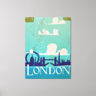 Impressão Em Tela Poster das viagens vintage de Londres