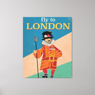 Impressão Em Tela Poster das viagens vintage de Londres, Inglaterra