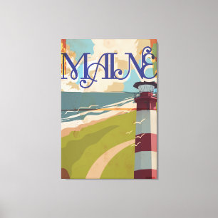 Impressão Em Tela Poster das viagens vintage de Maine