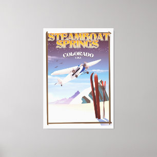 Impressão Em Tela Poster das viagens vintage de Steamboat Springs