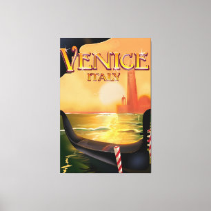 Impressão Em Tela Poster das viagens vintage de Veneza, Italia