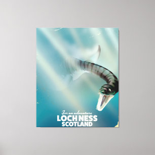Impressão Em Tela Poster das viagens vintage do monstro de Loch Ness