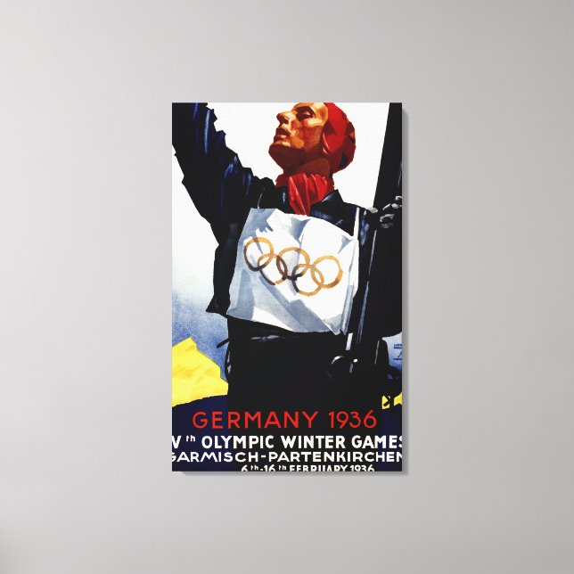 Impressão Em Tela poster de anúncio dos Jogos de inverno da Olimpiad (Frente)