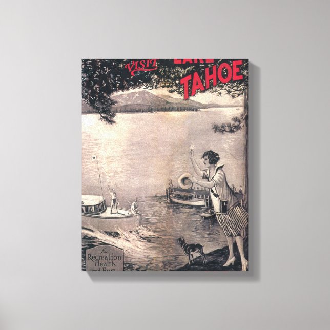 Impressão Em Tela Poster de bote de madeira (Frente)