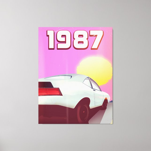 Impressão Em Tela poster de carro esportivo de 1987 (Frente)