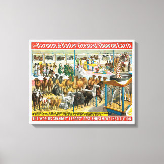Impressão Em Tela Poster de Circo De Pessoas De Diferentes Nacionali