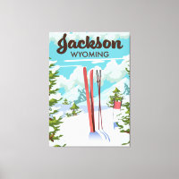 Poster de esqui Jackson Wyoming