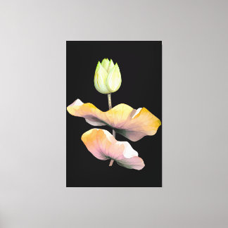 Impressão Em Tela Poster de Flor de Lotus Elegante, Prin de Arte Abs