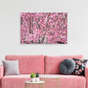Impressão Em Tela Poster de Flores de Cereja Japonesas Rosa