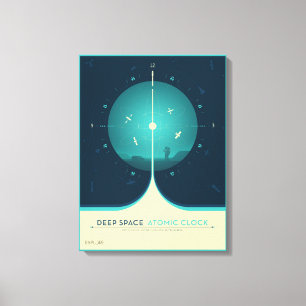 Impressão Em Tela Poster de relógio atômico de espaço profundo, vers