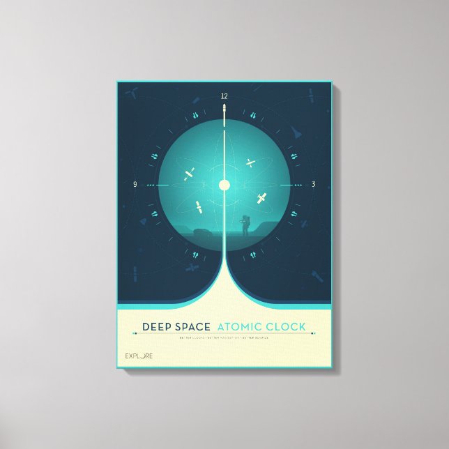 Impressão Em Tela Poster de relógio atômico de espaço profundo, vers (Frente)