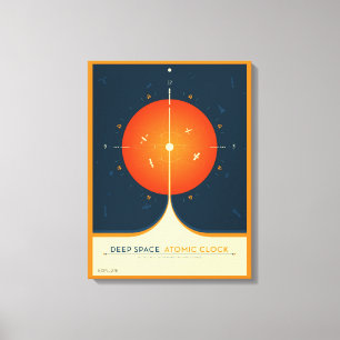 Impressão Em Tela Poster de relógio atômico de espaço profundo, vers