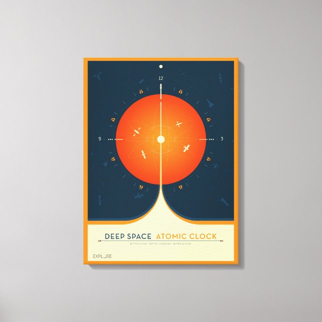 Impressão Em Tela Poster de relógio atômico de espaço profundo, vers (Frente)