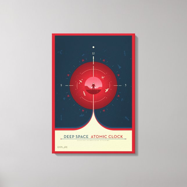 Impressão Em Tela Poster de relógio atômico de espaço profundo, vers (Frente)