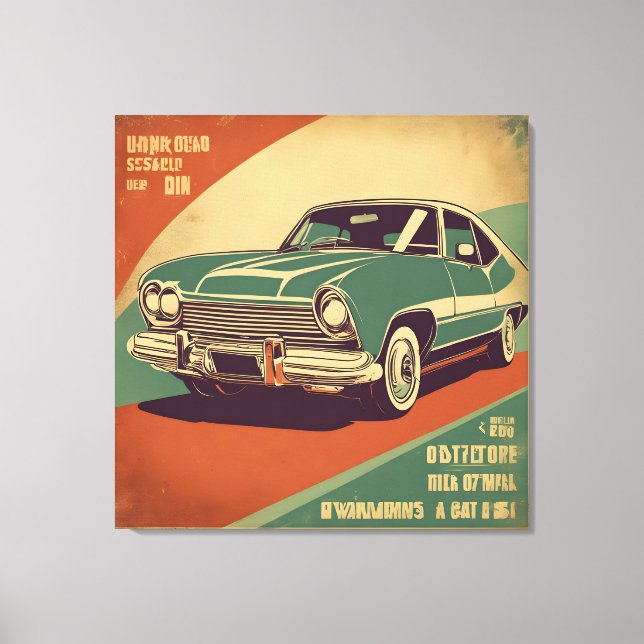 Impressão Em Tela Poster de retro clássico (Frente)