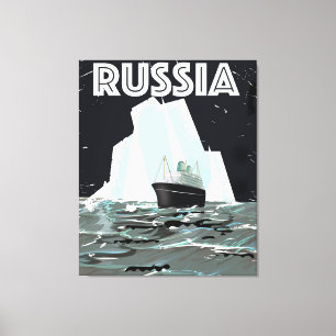 Impressão Em Tela Poster de viagens Ártico da Rússia soviética
