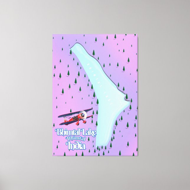 Impressão Em Tela Poster de viagens Bhimtal Lake Bhimtal India. (Frente)