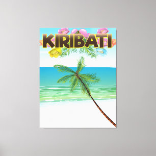 Impressão Em Tela Poster de viagens da ilha de Kiribati
