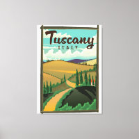 Poster de viagens da Itália da Toscana